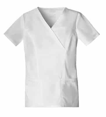 Cherokee Workwear Women's Mock Wrap Princess Scrub Top 4728