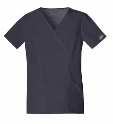 Cherokee Workwear Women's Mock Wrap Princess Scrub Top 4728