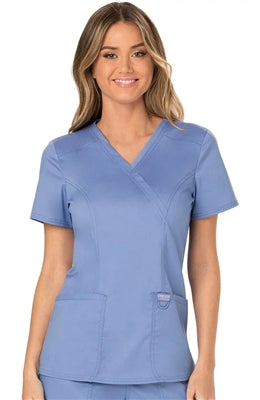 Cherokee Workwear Mock Wrap Top WW610