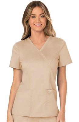 Cherokee Workwear Mock Wrap Top WW610