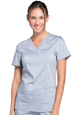 Cherokee Workwear Mock Wrap Top WW610