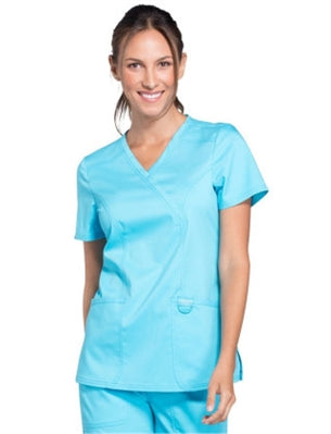 Cherokee Workwear Mock Wrap Top WW610