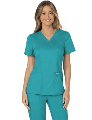 Cherokee Workwear Mock Wrap Top WW610