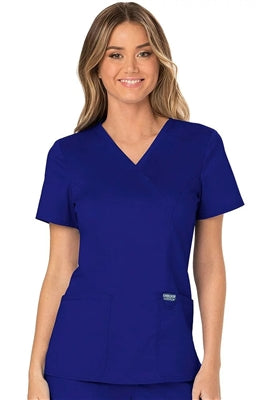 Cherokee Workwear Mock Wrap Top WW610