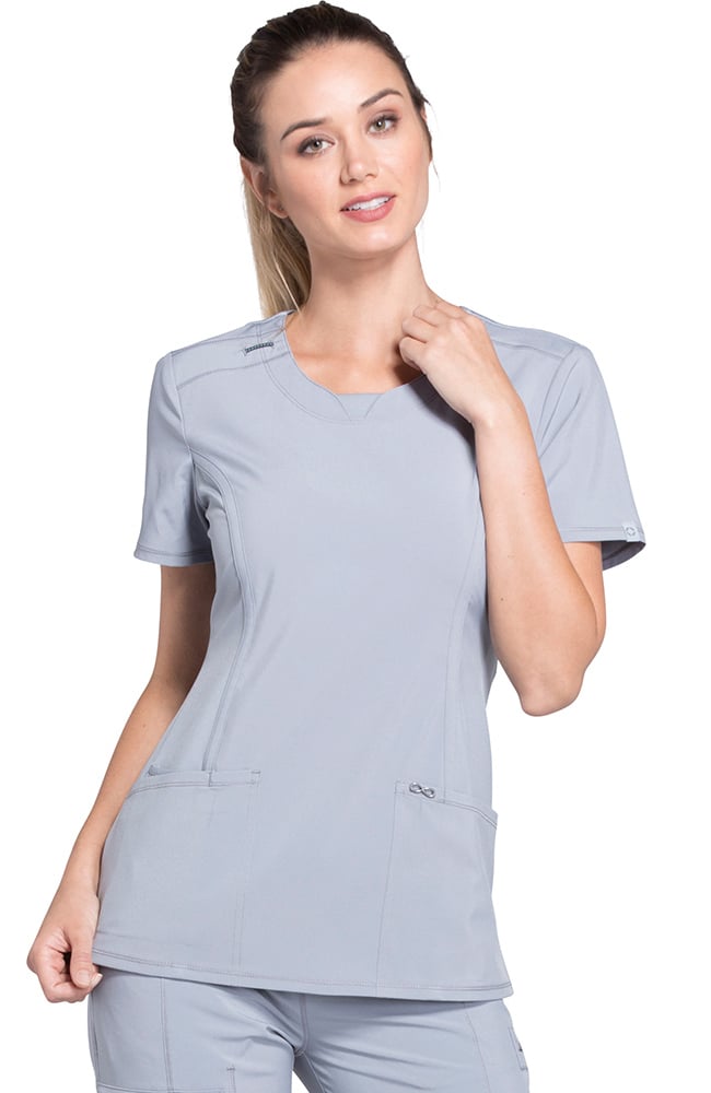 Cherokee Antimicrobial Round Neck Scrub Top 2624A