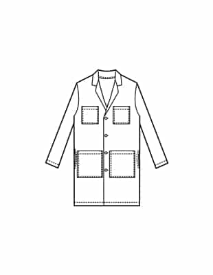 Fashion Seal Six Pocket 41" Lab Coat 1475