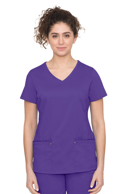 Healing Hands Juliet Yoga Knit V Neck Scrub Top 2245