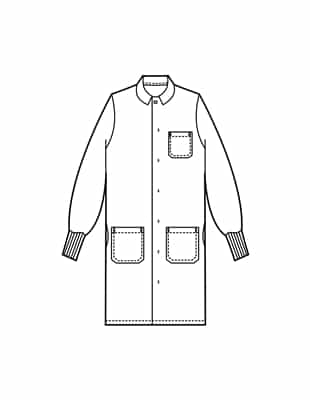 Fashion Seal Fluid Resistant Unisex Snap Lab Coat 6482