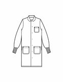 Fashion Seal Fluid Resistant Unisex Snap Lab Coat 6418