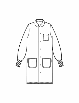 Fashion Seal Fluid Resistant Unisex Snap Lab Coat 6420