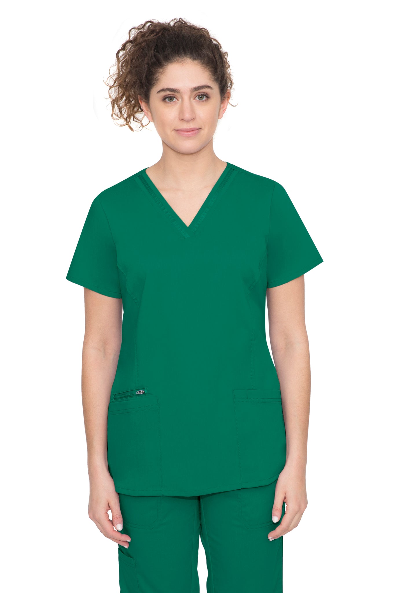 Healing Hands Jasmin Satin Ribbon V-Neck Scrub Top 2278