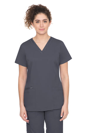 Healing Hands Jasmin Satin Ribbon V-Neck Scrub Top 2278