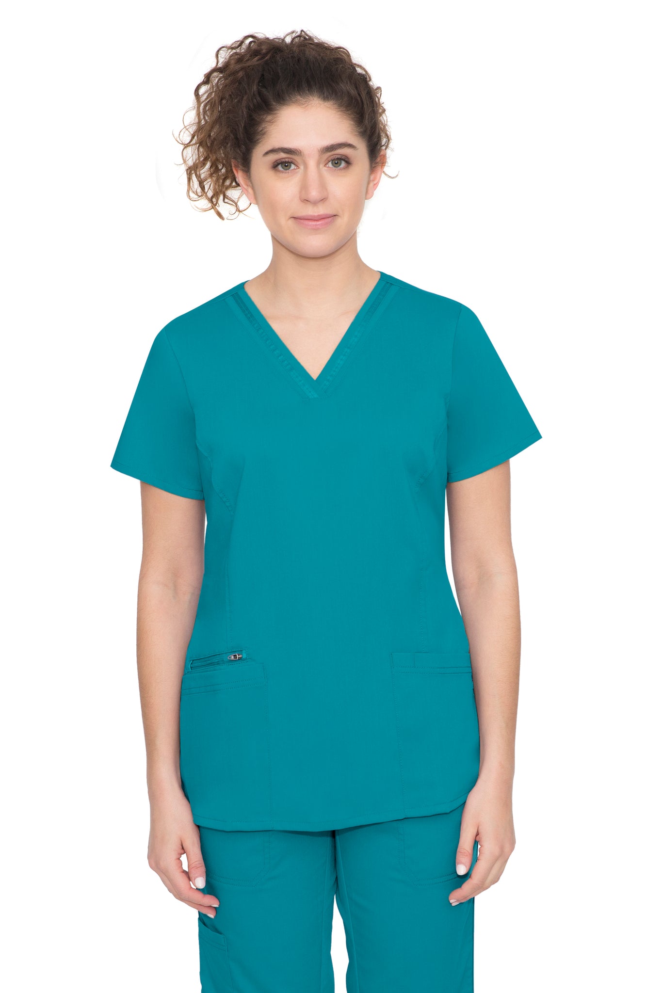 Healing Hands Jasmin Satin Ribbon V-Neck Scrub Top 2278