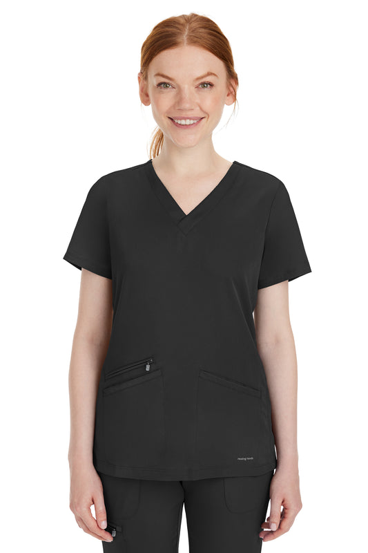 Healing Hands Mariah Rib V Neck Scrub Top 2530