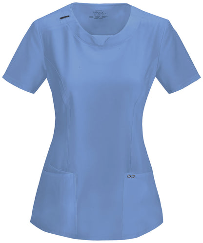 Cherokee Antimicrobial Round Neck Scrub Top 2624A