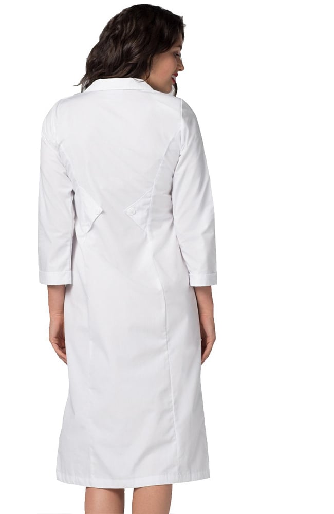Adar Women's Double Embroidered Collar Scrub Dress 2801