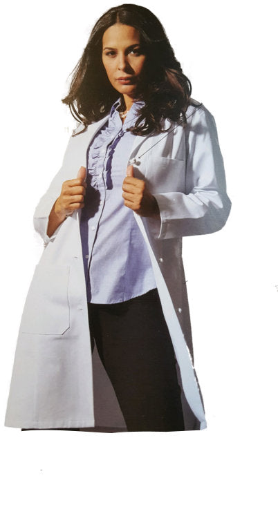 Fashion Seal Ladies 39"  KNOT Button Cotton Lab Coat 3301