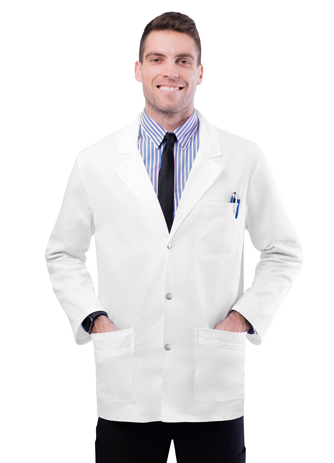 Unisex 31" Stretch Snap Front Adar Lab Coat 3302