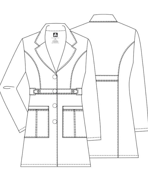 Ladies 36" Tab-Waist Lab Coat by Adar 3304