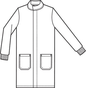 Fashion Seal Unisex Fluid Resistant Snap Lab Coat 6429