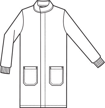 Fashion Seal Fluid Resistant Snap Front Coat | Unisex Lab Coats