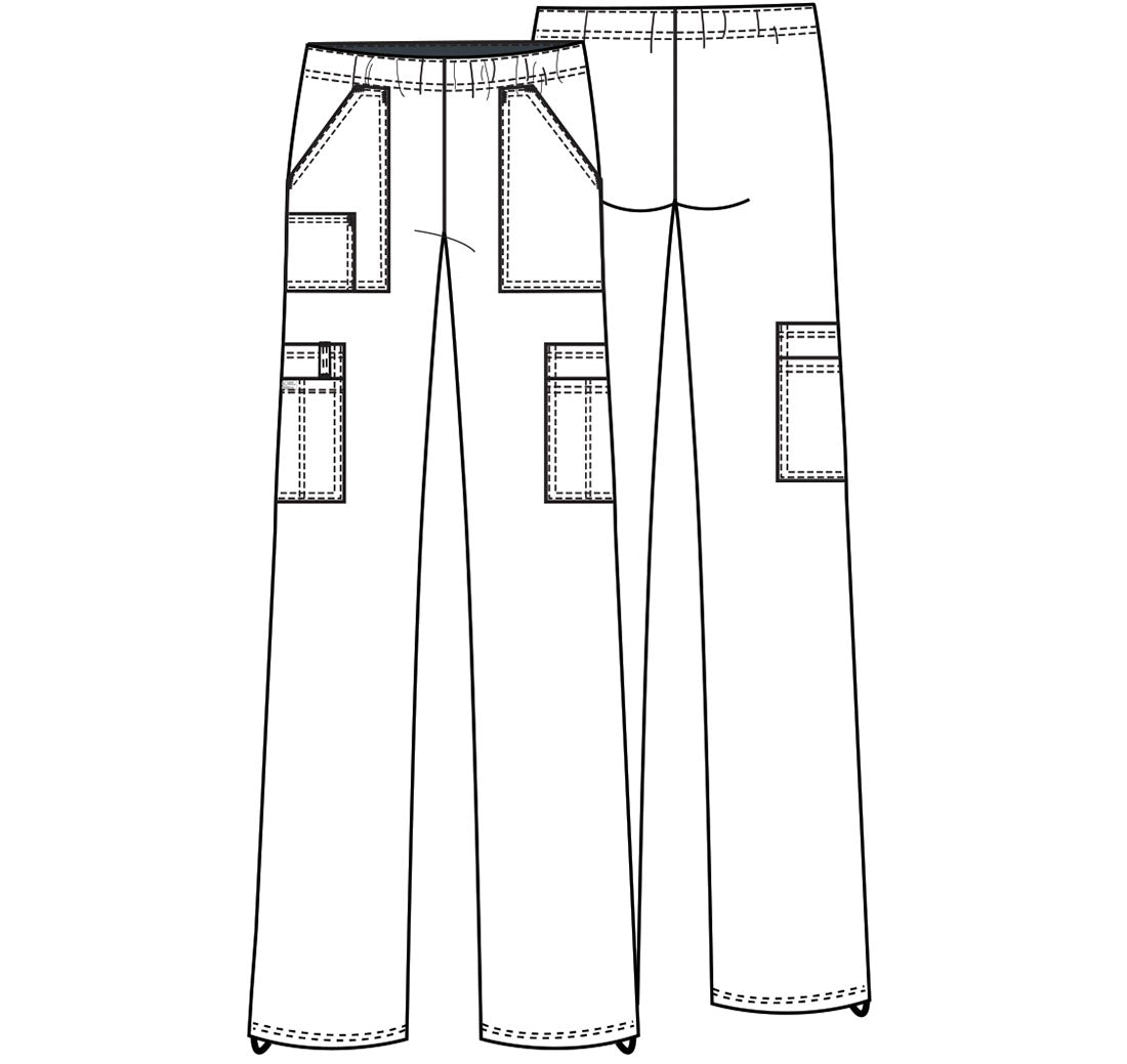 Cherokee Core Stretch Women's Mid Rise Stretch Cargo Pants 4005