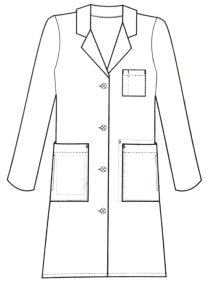 Meta Men's 40" Cotton Knot Button iPad Coat 762