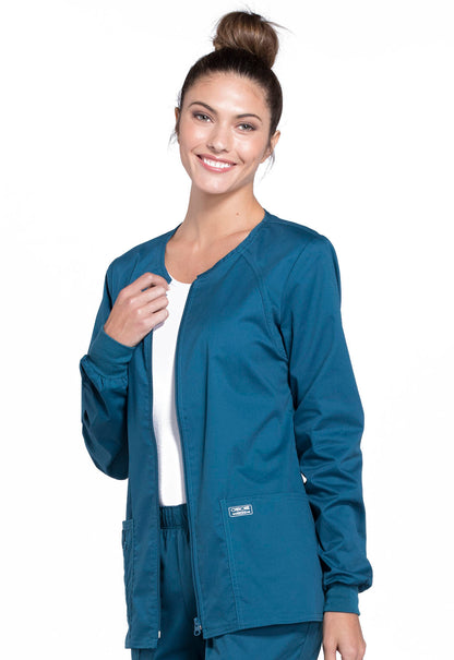 Cherokee Core Stretch Women's Zipper Front Warm Up Jacket 4315