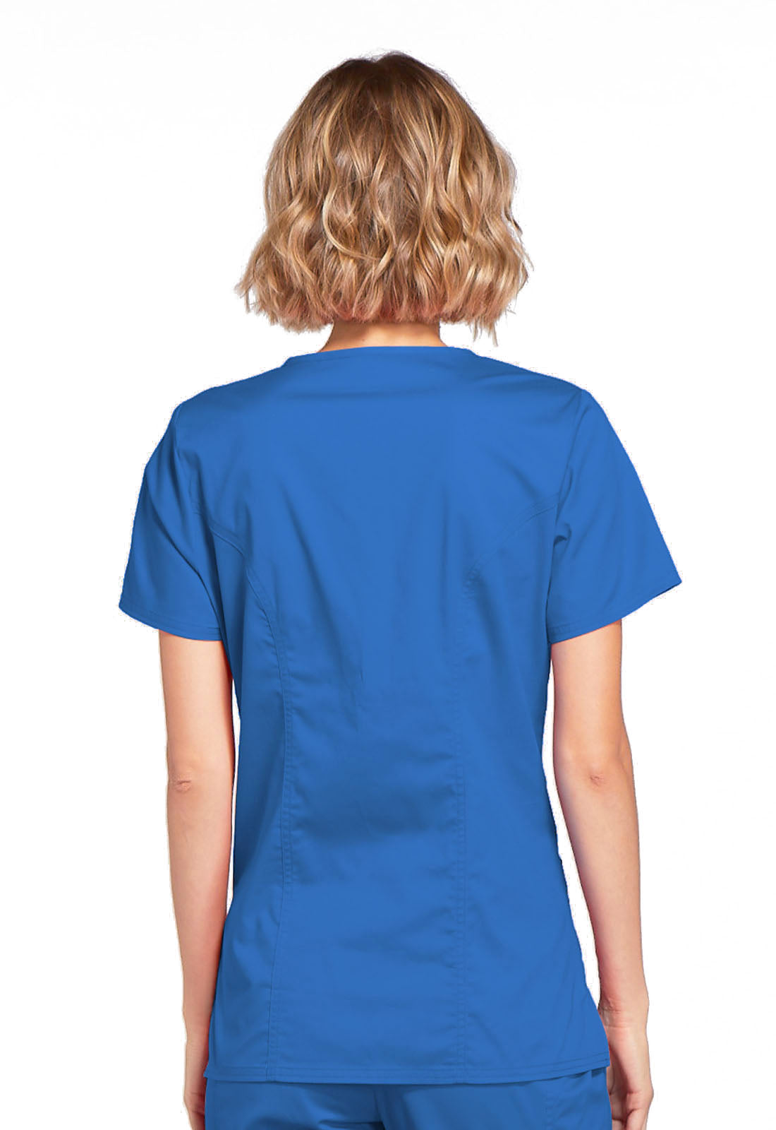 Cherokee Workwear Women's Mock Wrap Princess Scrub Top 4728
