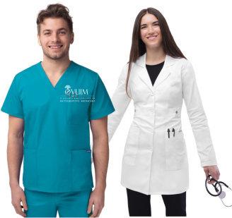 VUIM Combo Lab Coat & Scrub Set Women