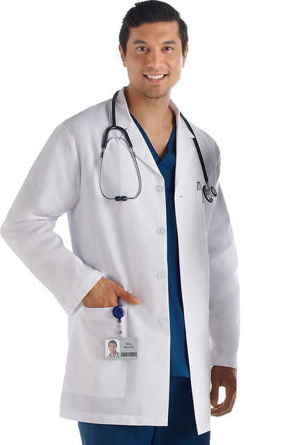 Meta Men's 34" Mid Length Lab Coat 5007
