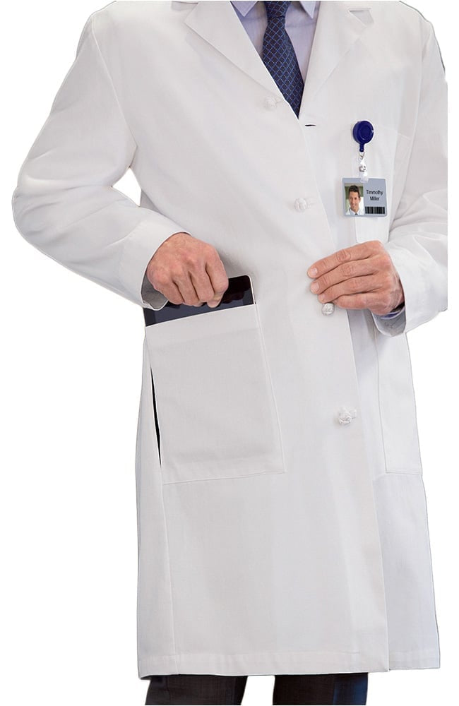 Meta Men's 44" Cotton Knot Button iPad Coat 808