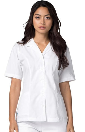 Adar Women's Lapel Collar Nurse Scrub Top 605