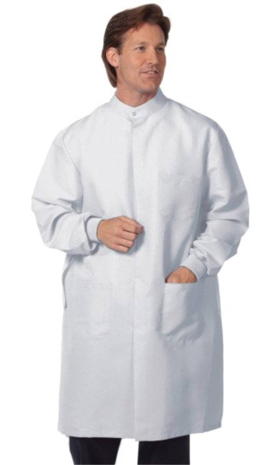 Fashion Seal Texture Shield D-STAT Protective Pin Stripe Lab Coat 6427