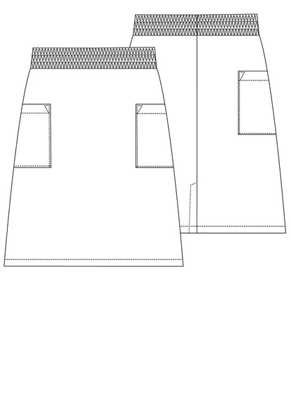 Adar Universal A-line Cargo Pocket Skirt 703