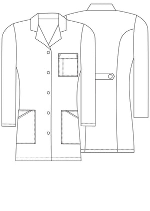 Women's 36" Slim-Fit Lab Coat by Adar 804