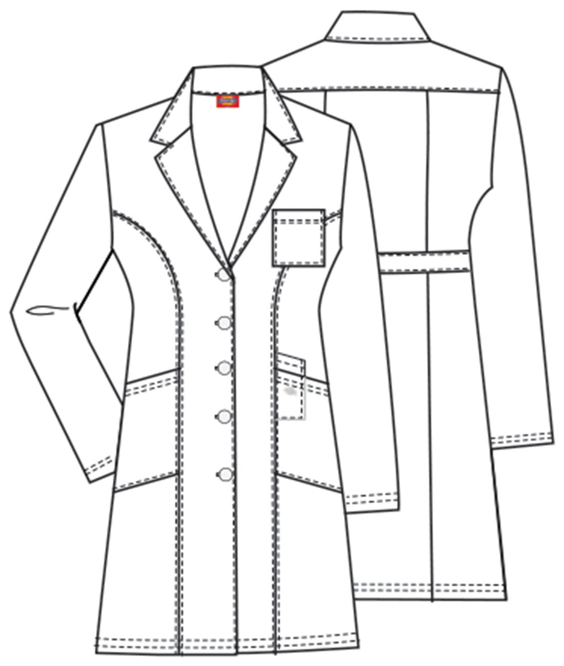 Dickies Professional Women's 37" Lab Coat 82401