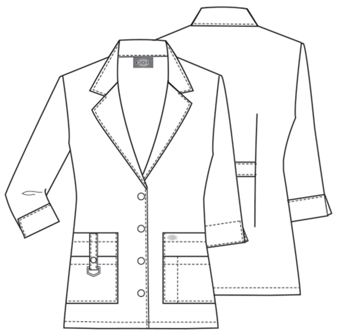 Dickies Women's EDS Signature 3/4 Sleeve 30" Lab Coat 82402