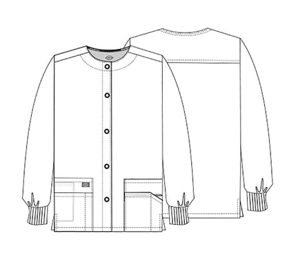Dickies EDS Ladies Snap Warm up Scrub Jacket 86306