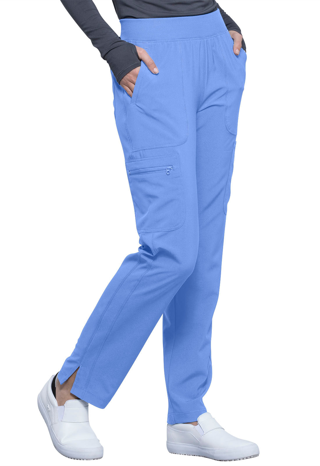 Cherokee Infinity Women's Rib Knit Cargo Scrub Pants CK065A