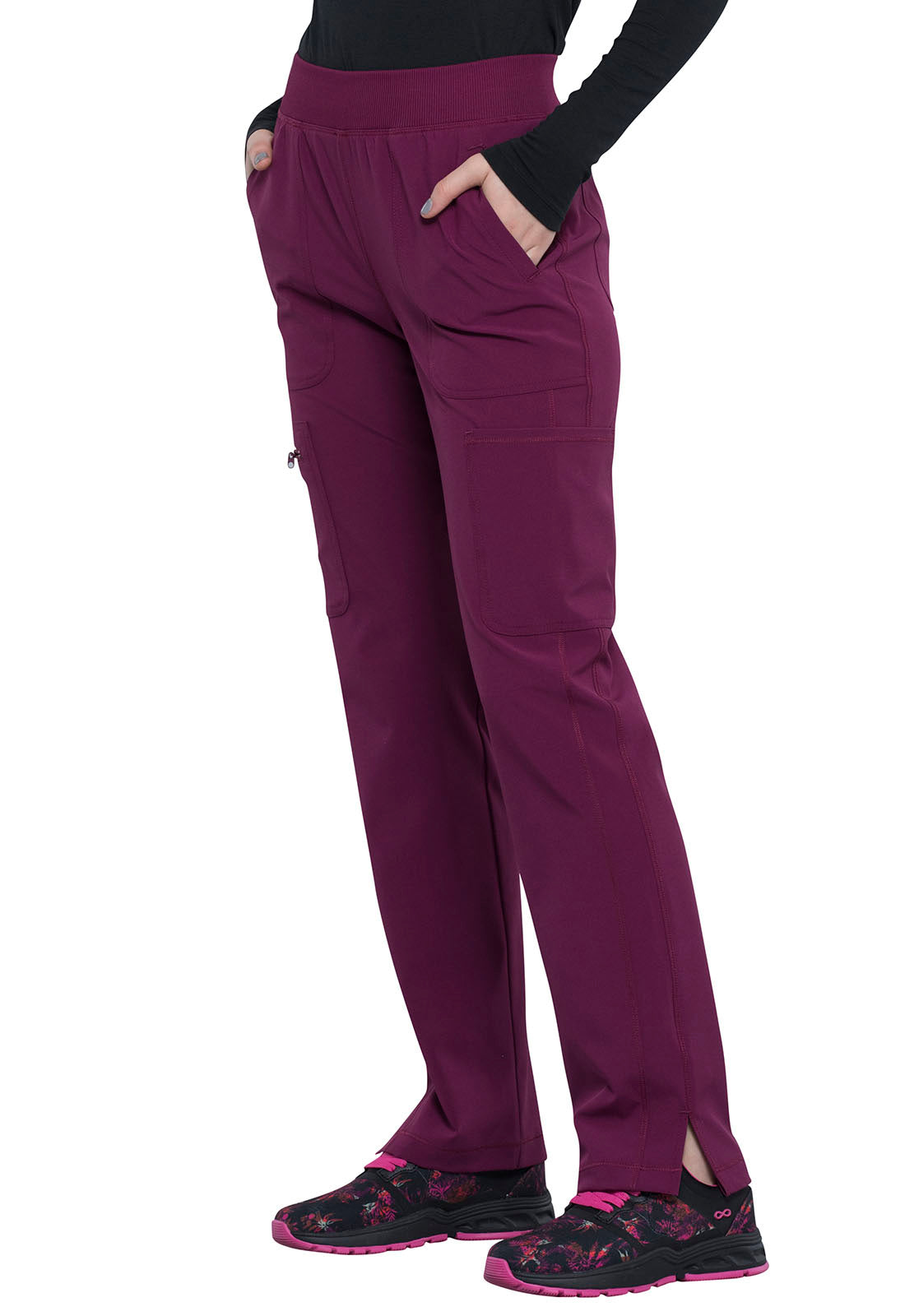 Cherokee Infinity Women's Rib Knit Cargo Scrub Pants CK065A