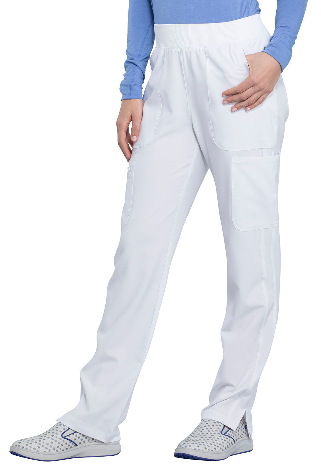 Cherokee Infinity Women's Rib Knit Cargo Scrub Pants CK065A