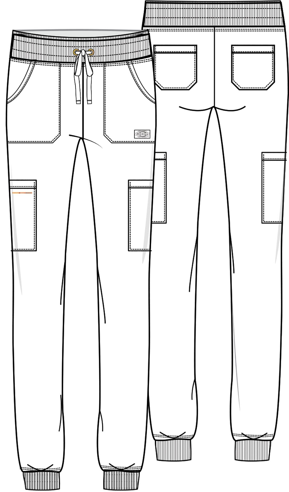Dickies Essentials Women's Mid Rise Jogger Cargo Scrub Pant DK065