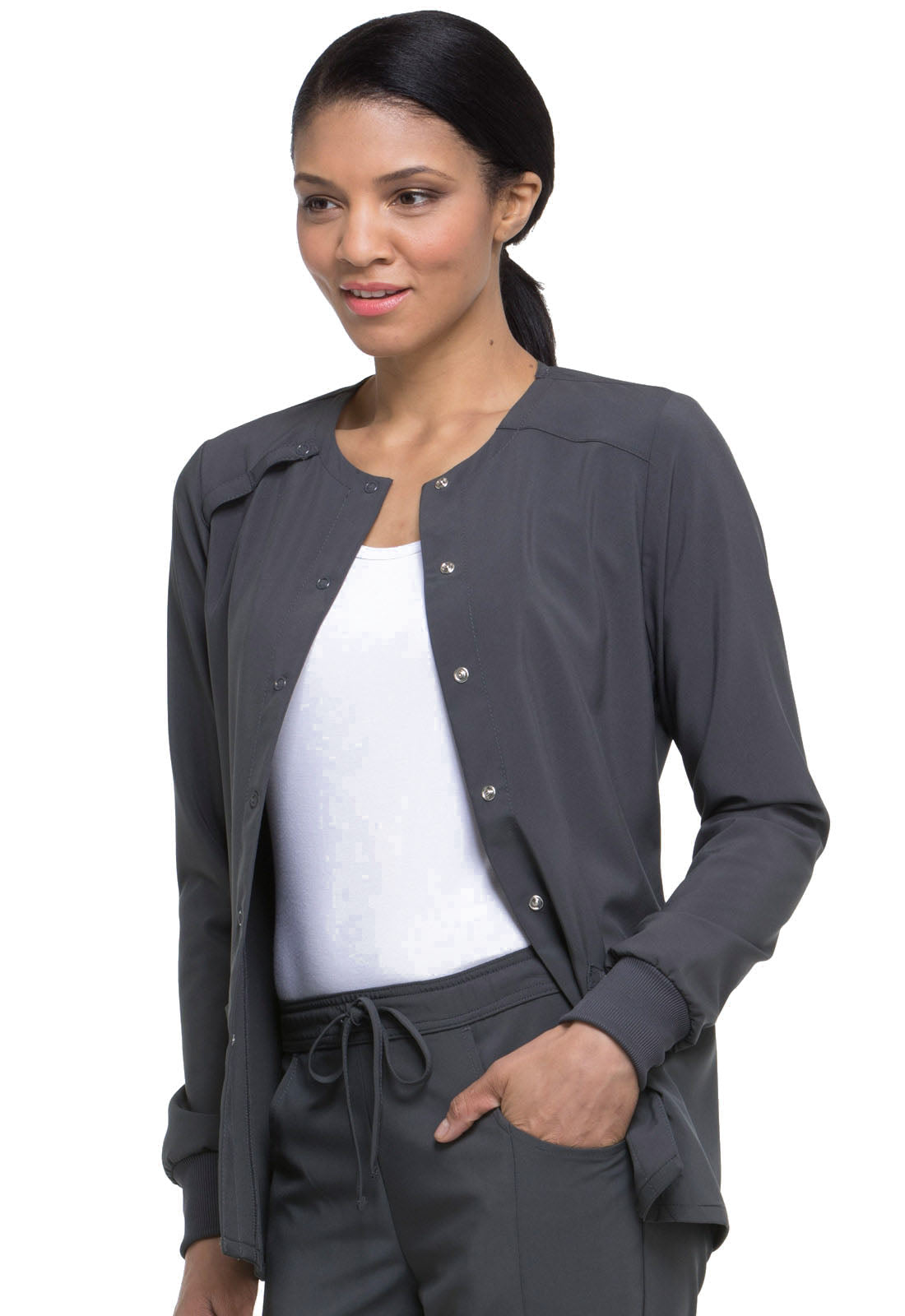 Dickies Essentials Women's Snap Front Scrub Jacket DK305