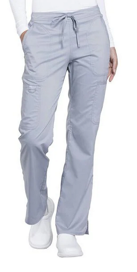 Cherokee Workwear Women's Mid-Rise Cargo Drawstring Pants WW120