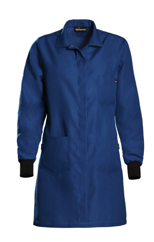 Bulwark Woman's CAT 1 Fire Rated Knit Cuff Lab Coat KNC3