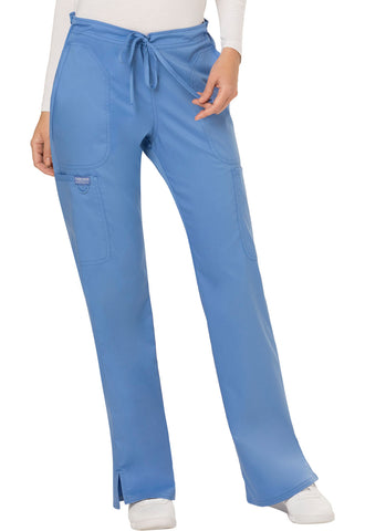 Cherokee Women's Infinty Low Rise Straight Leg Drawstring Scrub Pant, Caribbean Blue, XX-Small Petite Cherokee Women's Infinty Low Rise Straight Leg Drawstring Scrub Pant, Caribbean Blue, XX-Small Petite