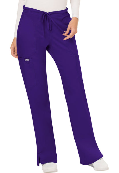 Cherokee Workwear Women's Mid-Rise Cargo Drawstring Pants WW120