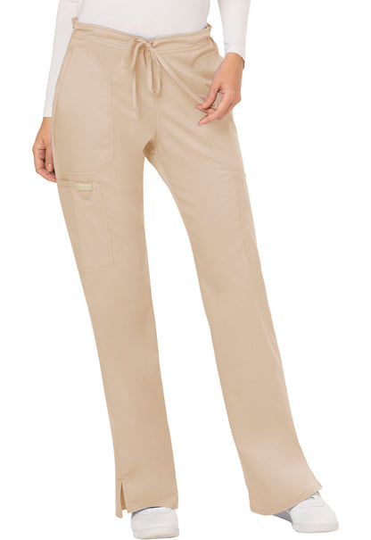 Cherokee Workwear Women's Mid-Rise Cargo Drawstring Pants WW120