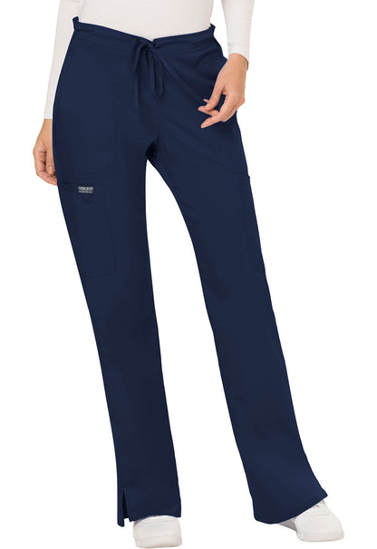 Cherokee Workwear Women's Mid-Rise Cargo Drawstring Pants WW120